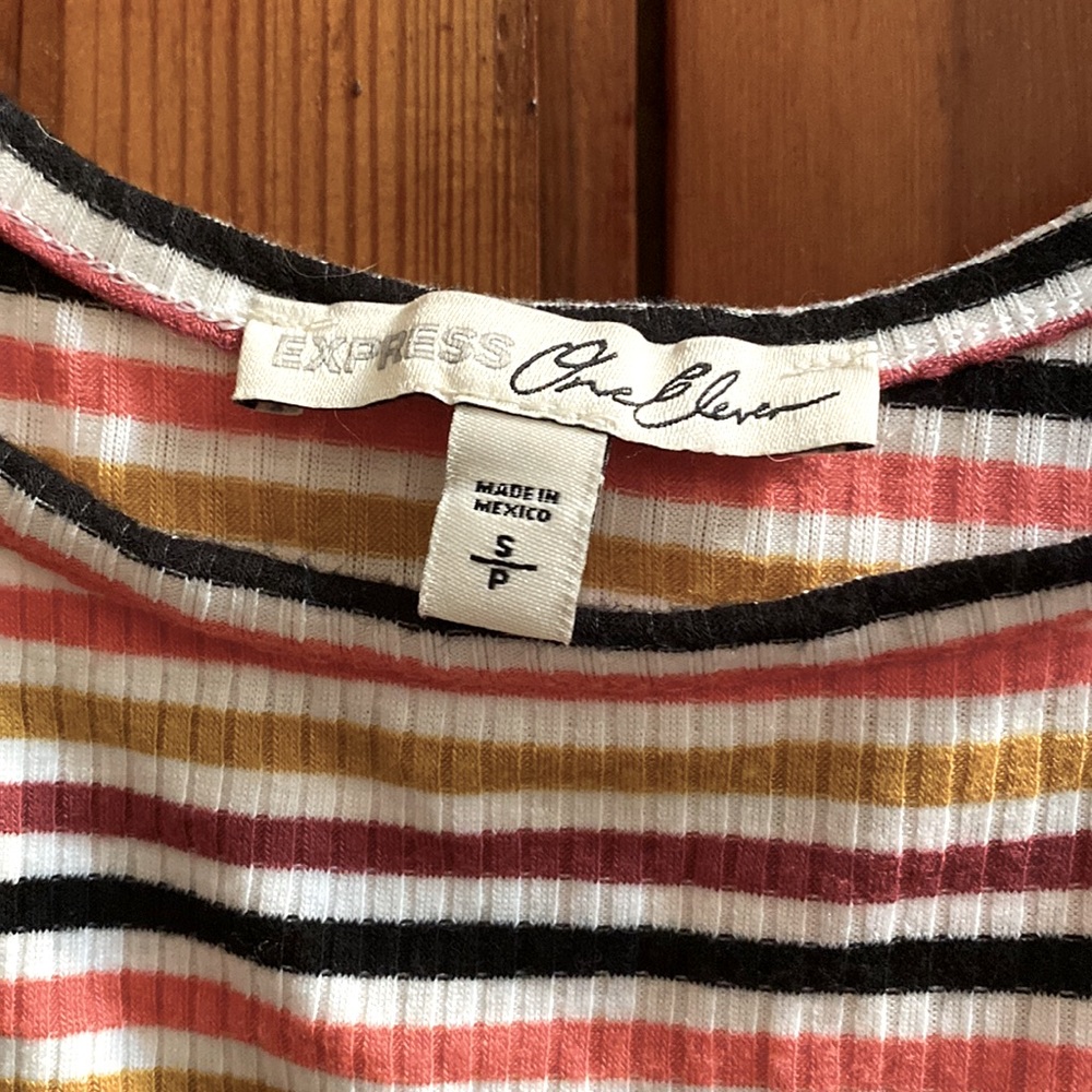 Express OneEleven Ribbed Tank Crop Top - Size S/P - Picture 3 of 3